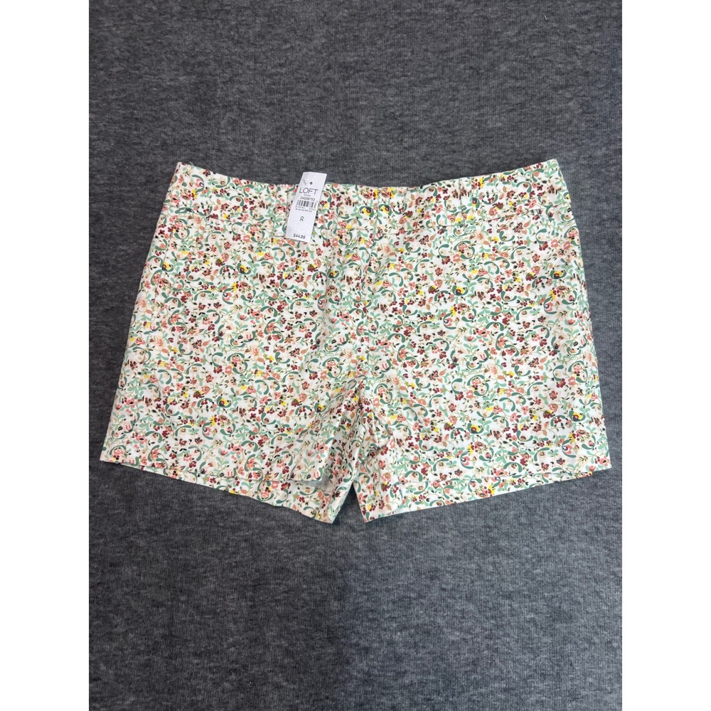 Loft Outlet Womens Floral Chino Shorts Multi-Color 4 Inch Inseam Size 8 24539753